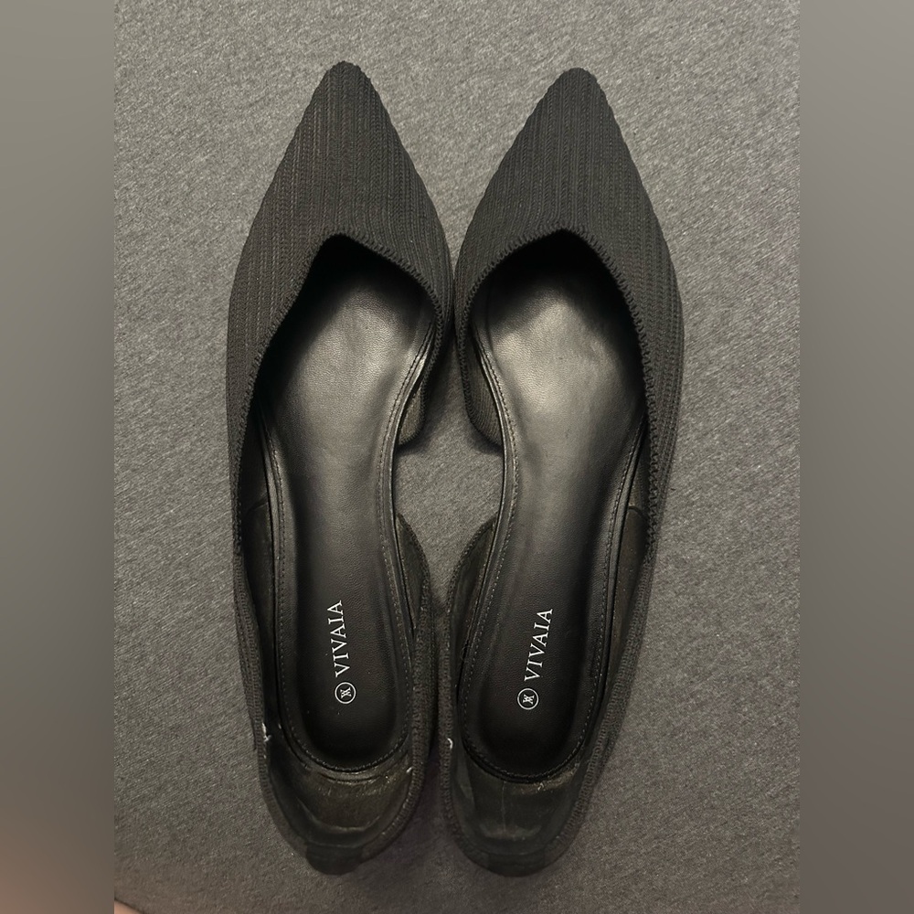 Vivaia D'Orsay (Melia) Pointed-Toe Black Shoes